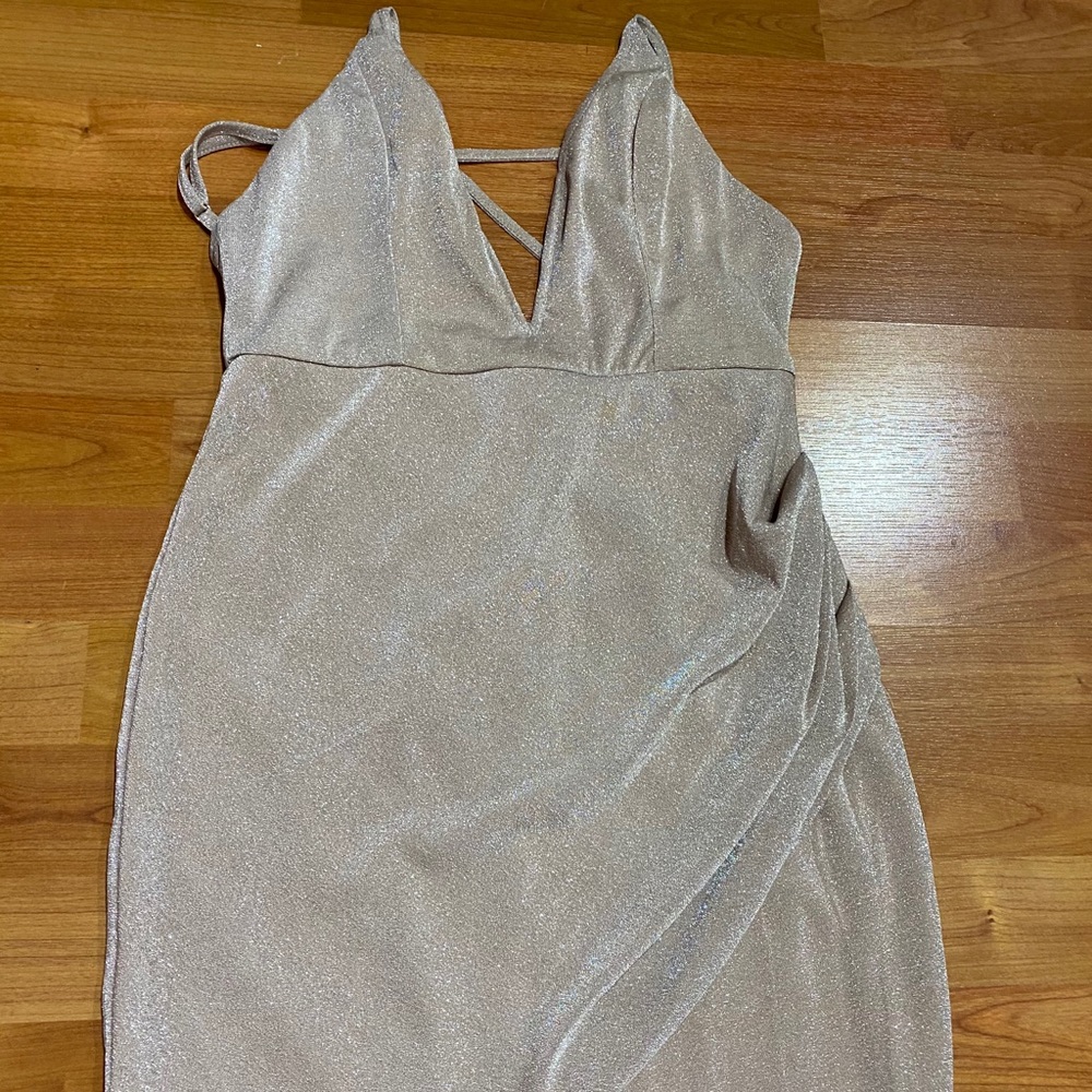 Short nude Champaign dress